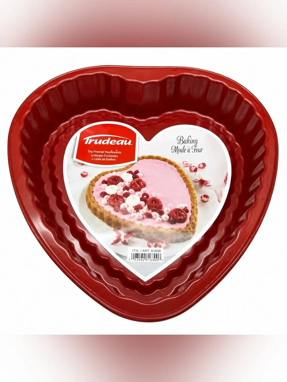 Trudeau Red Heart-Shaped Cake Pan, NWOT